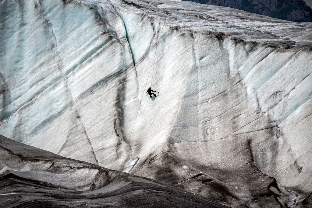 ice climber kennicott root glacier alaska