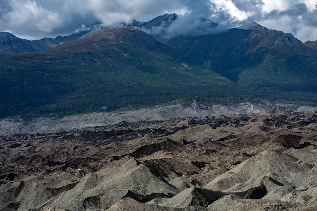 mountains next to Kennecott Copper Mine in Alaska