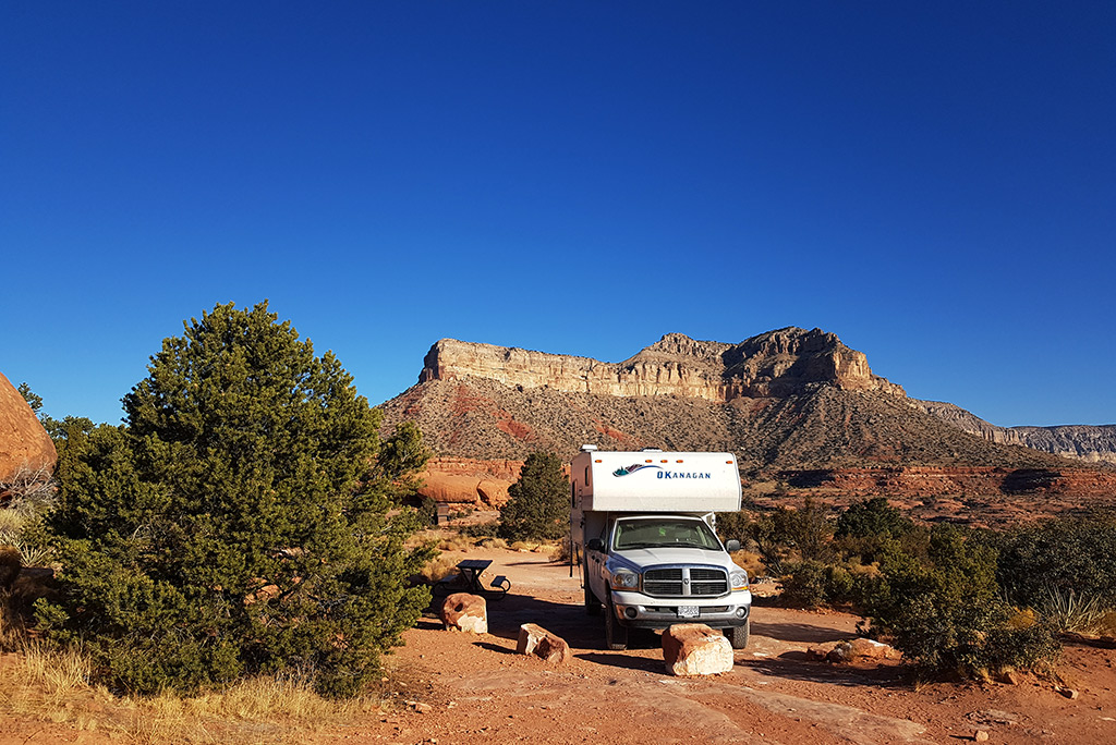 our camper truck on Tuweep Campground