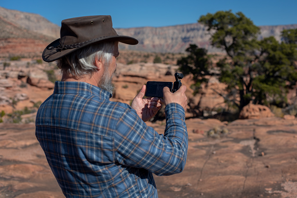 hiking with dji osmo pocket camera