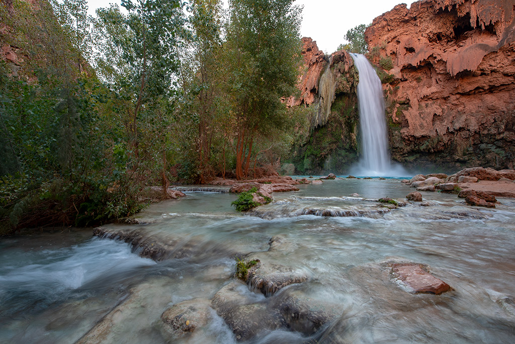 Havasu Falls from the bottom - Havasu Creek Waterfalls