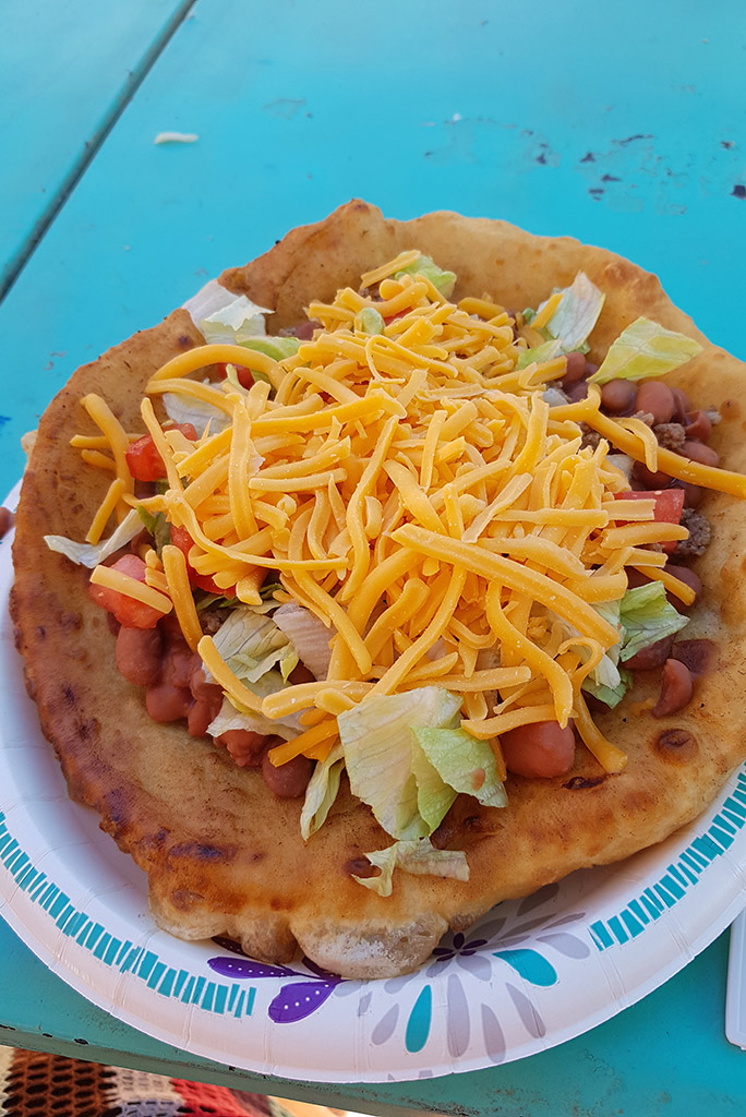 local food proepared by Havasupai people near the havasu falls campground.