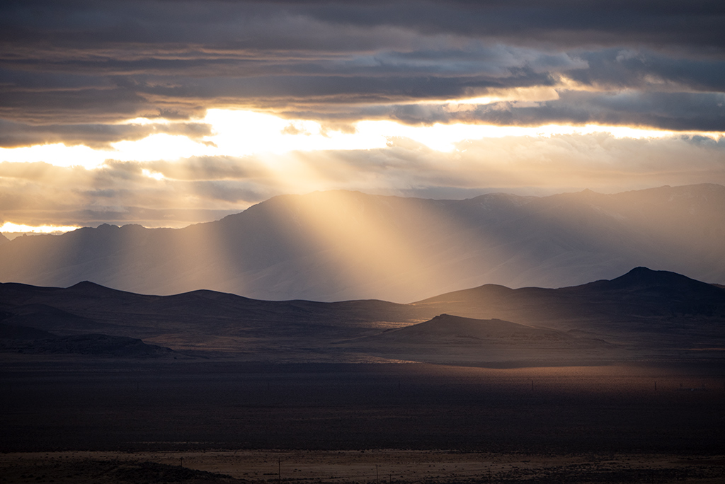 sunset in nevada