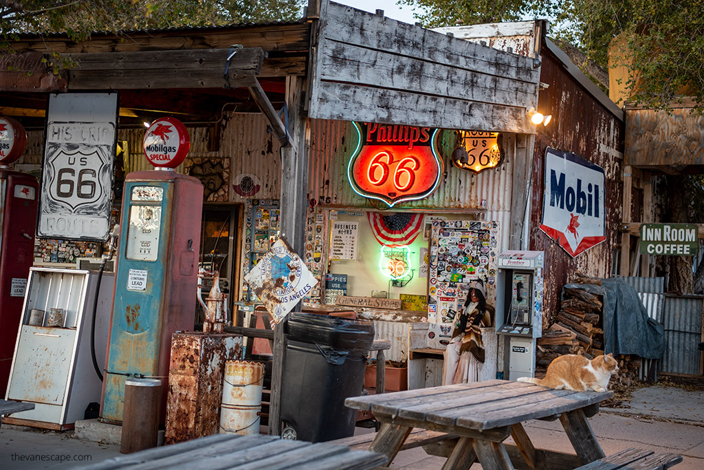 Hackberry General Store with route 66 souvenirs.