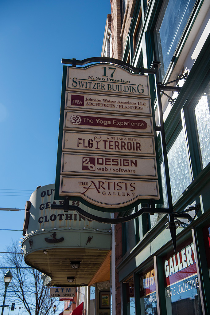 signs on the street.