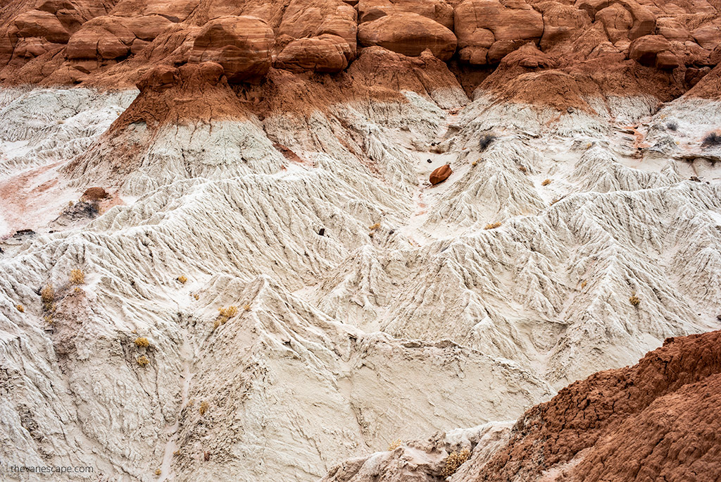 delicate white and orange Hoodoos formations.