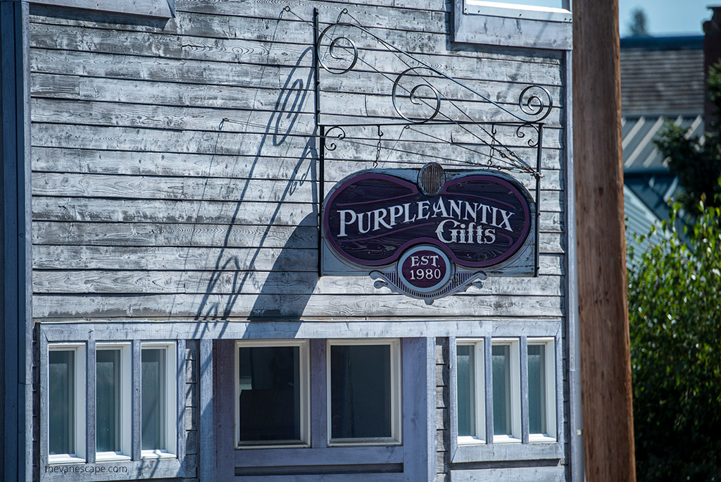 Purpleanntix Gitts shop in Roslyn.