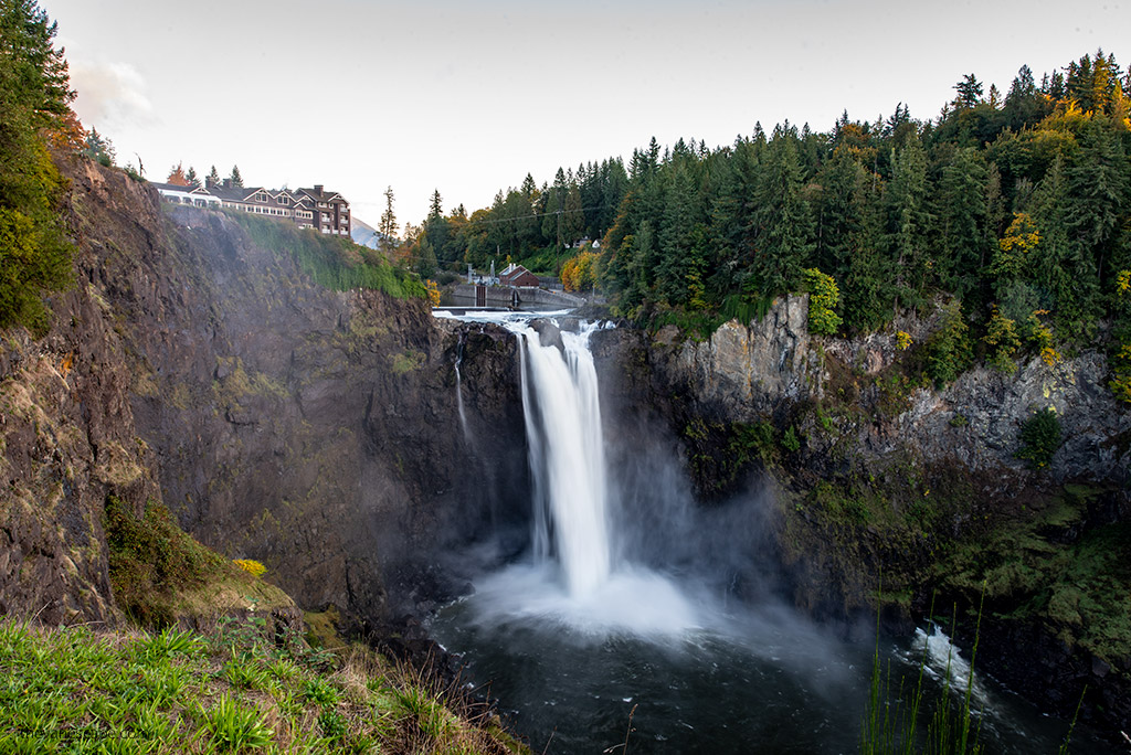 Salish Lodge & Spa over Snoqualmie Falls.