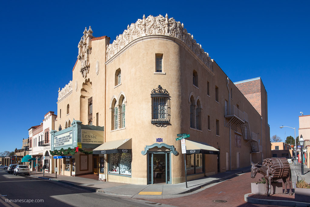 historic buildling of Santa Fe cinema