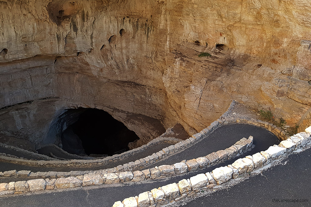 serpentine of Road To Hell in Carlsbad Caverns.