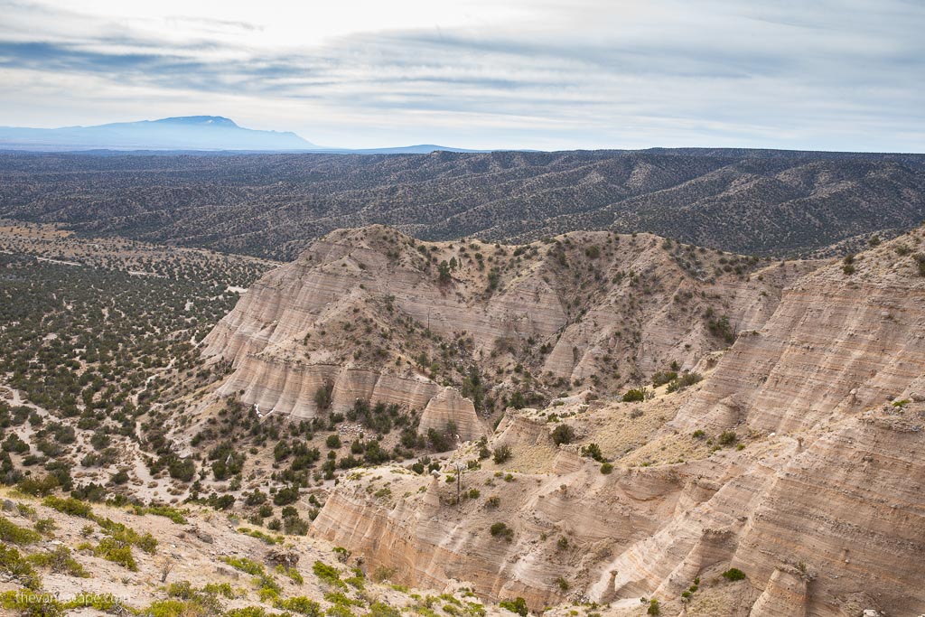 view from Tent Rocks in Kasha-Katuwe Tent Rocks National Monument