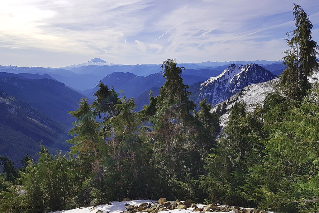 mountain vistas and trees.