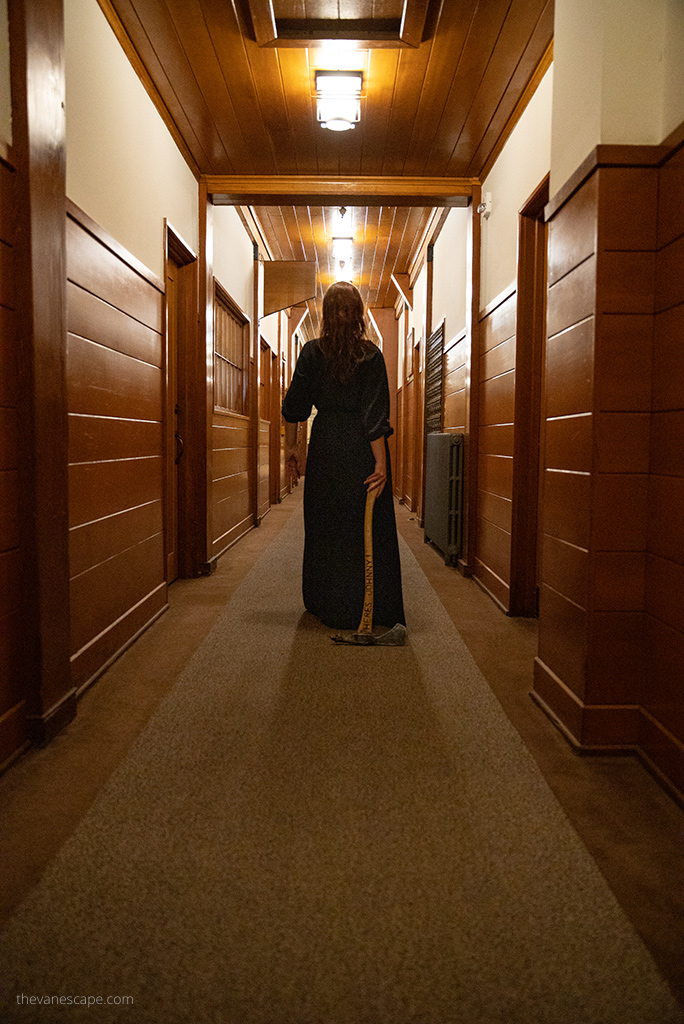 Agnes Stabinska, the author, in Timberline Lodge.