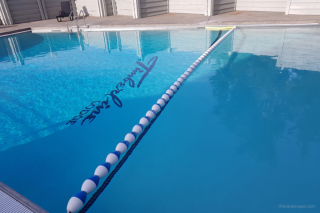 swimming pool in the hotel.