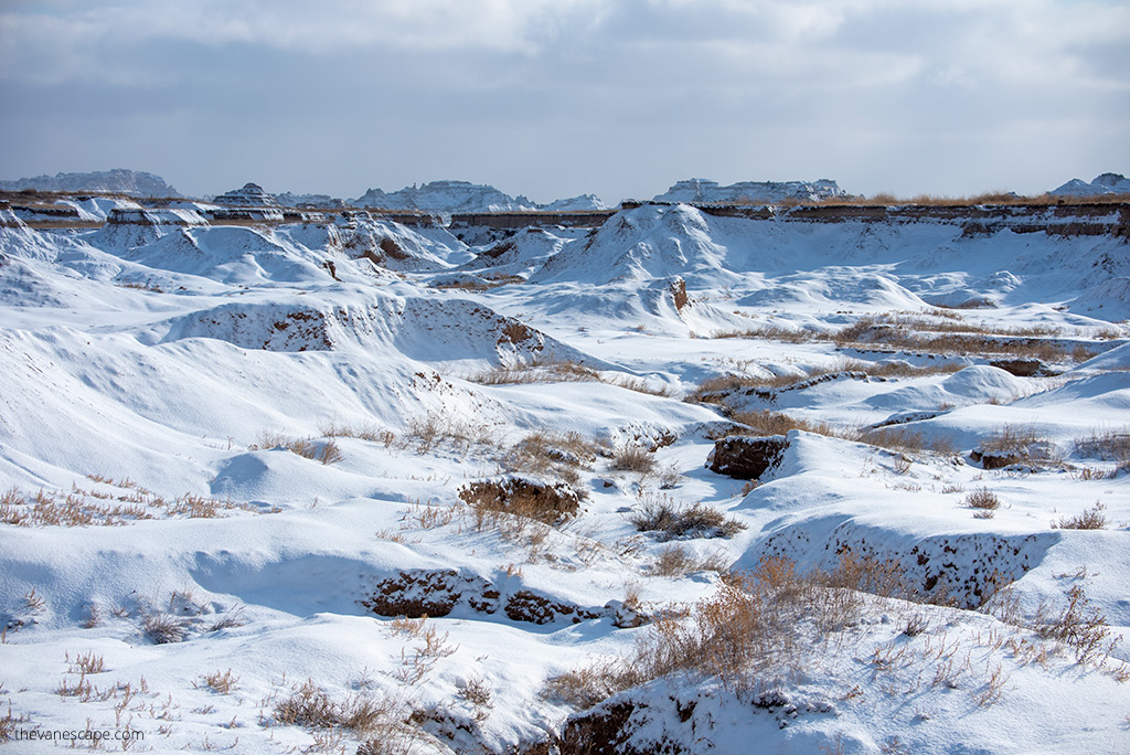 Badlands National Park in Winter