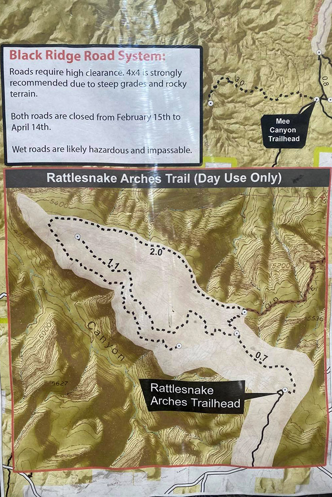 map with the Black Ridge Road System