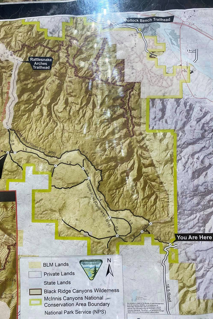 map with the Black Ridge Road System