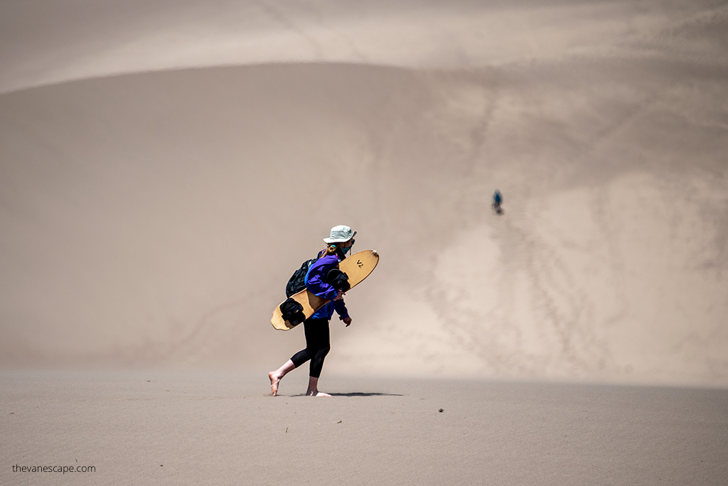 Sand Sledding in Great Sand Dunes