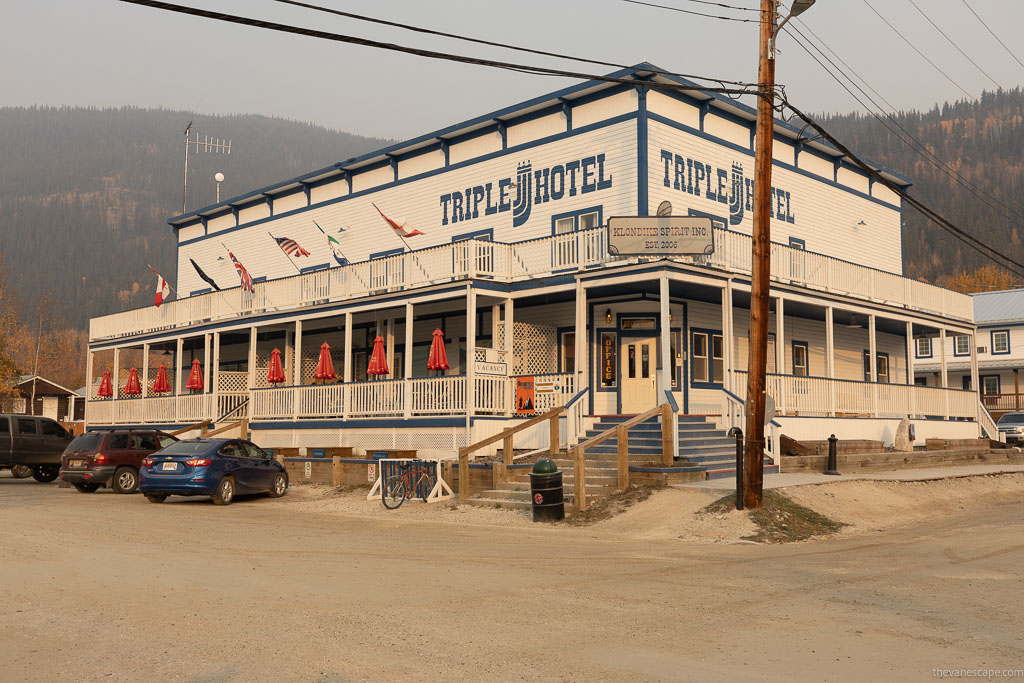 Historic Triple J Hotel in Dawson City Yukon