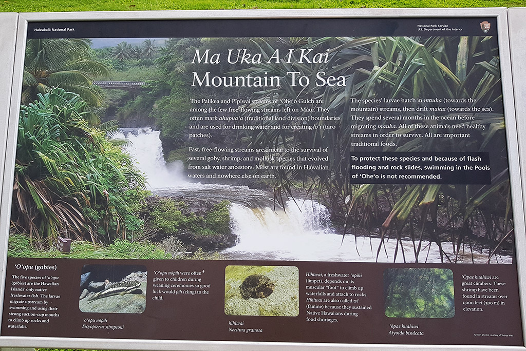 Haleakala National Park - ‘Ohe’o Gulch - nps information.