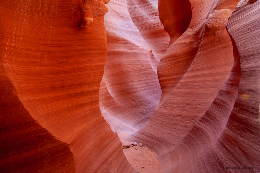 details of orange walls in Lower Antelope Canyon 