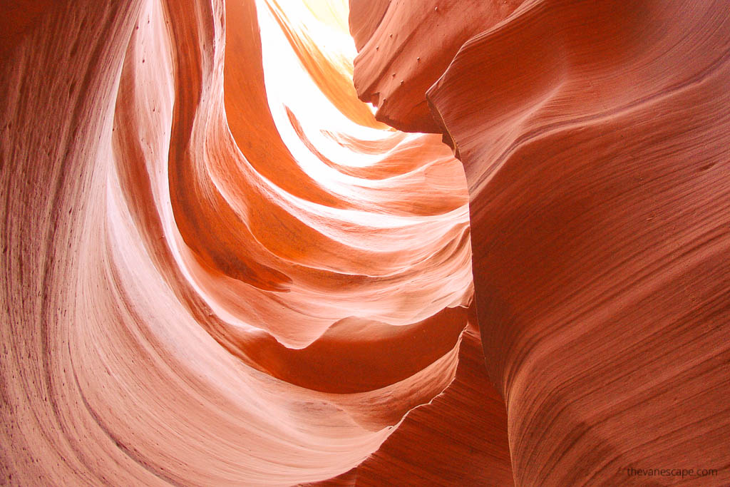 orange walls in slot canyon 