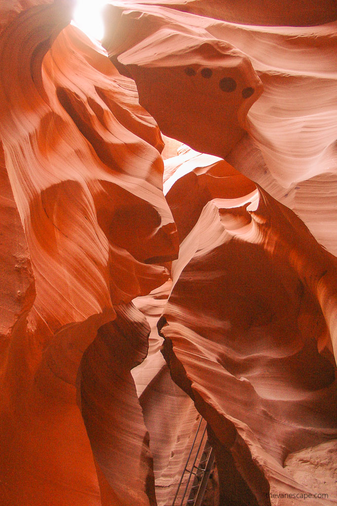 orange walls in Lower Antelope Canyon 