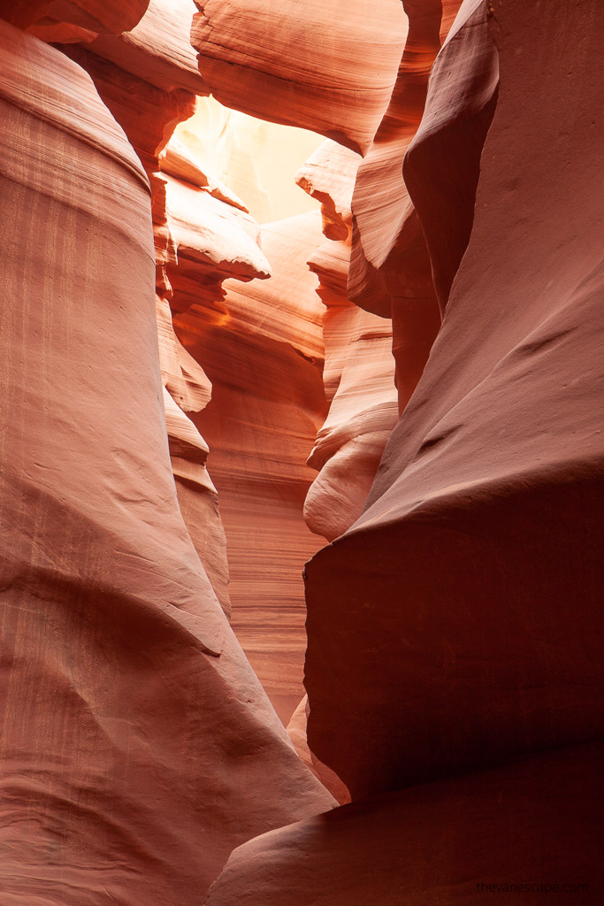 orange walls in slot canon during Lower Antelope Canyon tour