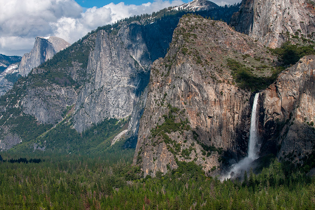 Bridalveil Waterfall in yosemite national park