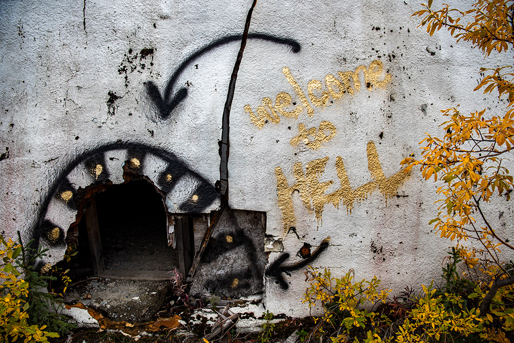 abandoned igloo hotel