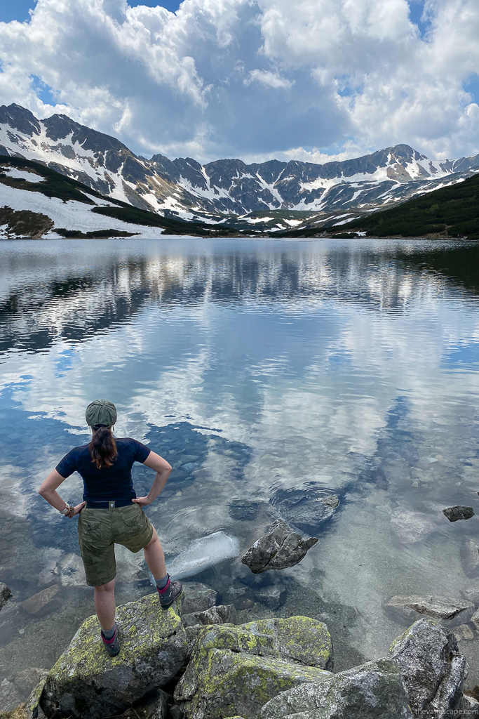 Agnes on the mountain lake in KUHL SPLASH 11". 