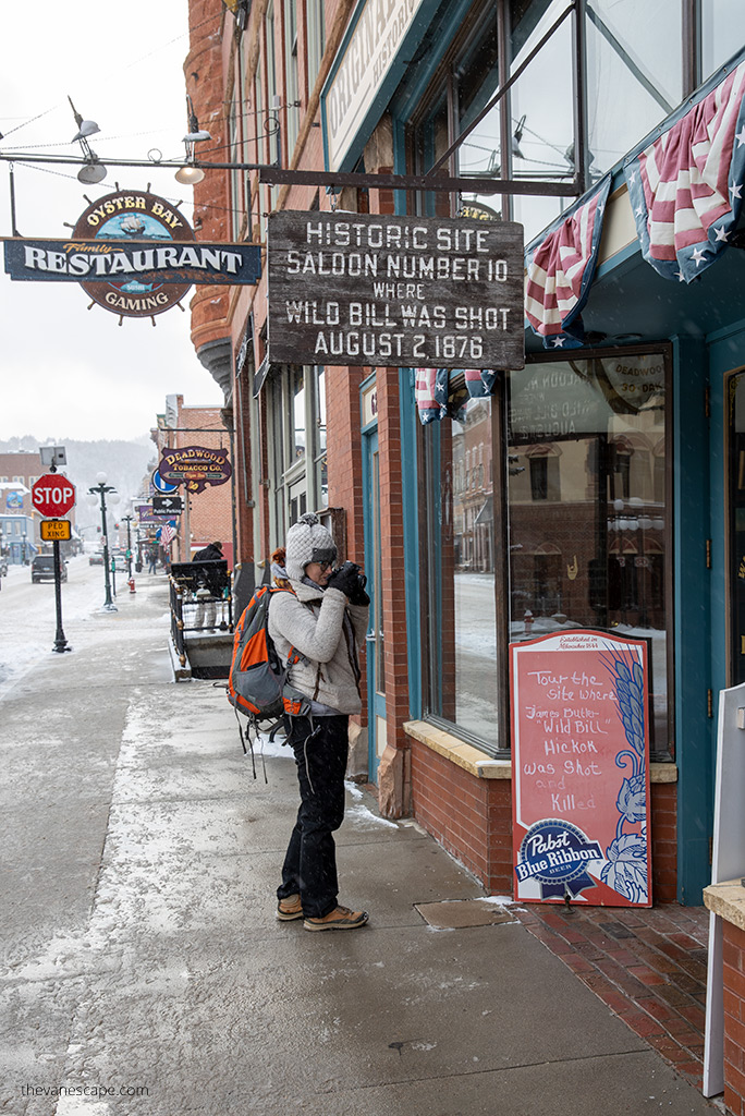 Agnes in Flight Jacket in Deadwood South Dakota.