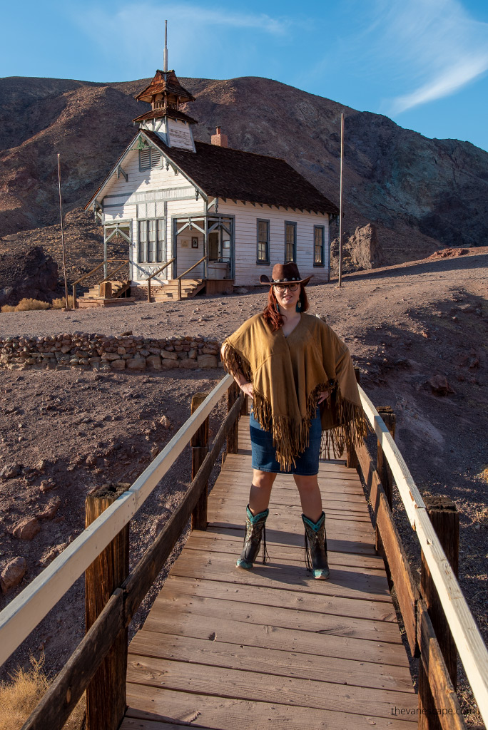 Agnes Stabinska, the author, as a cowboy girl in Calico ghost town.