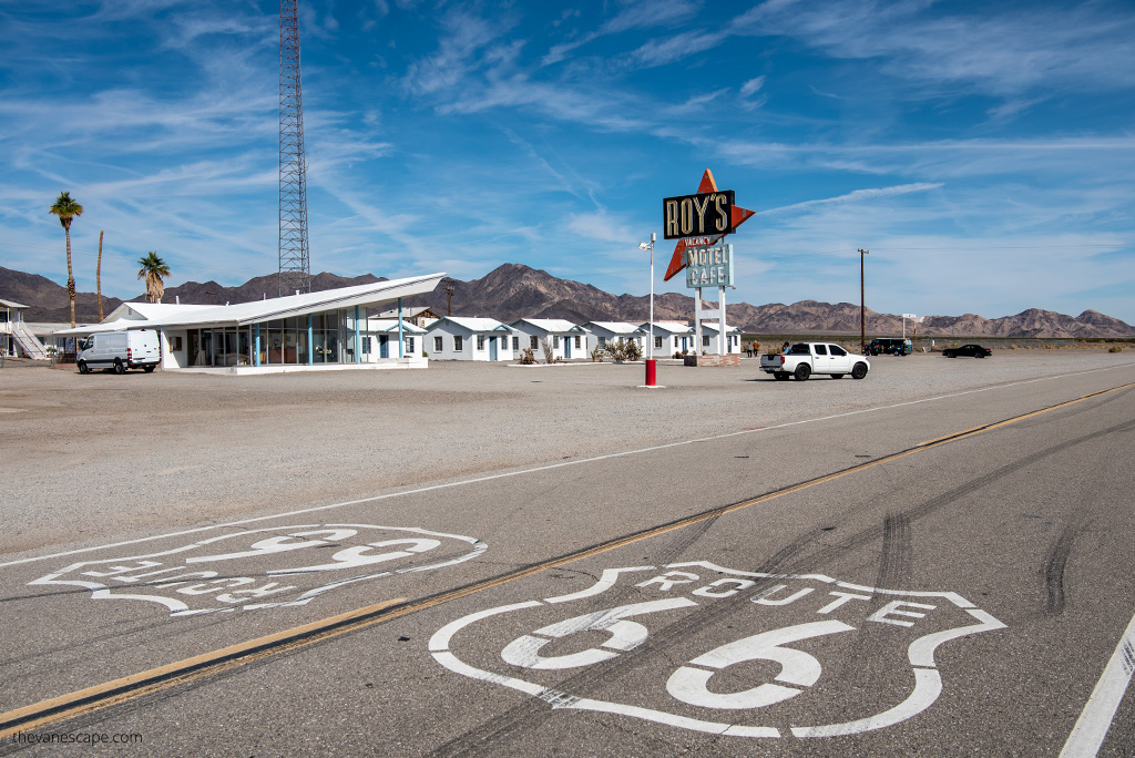 Roy's Motel & Cafe on Route 66 in Amboy