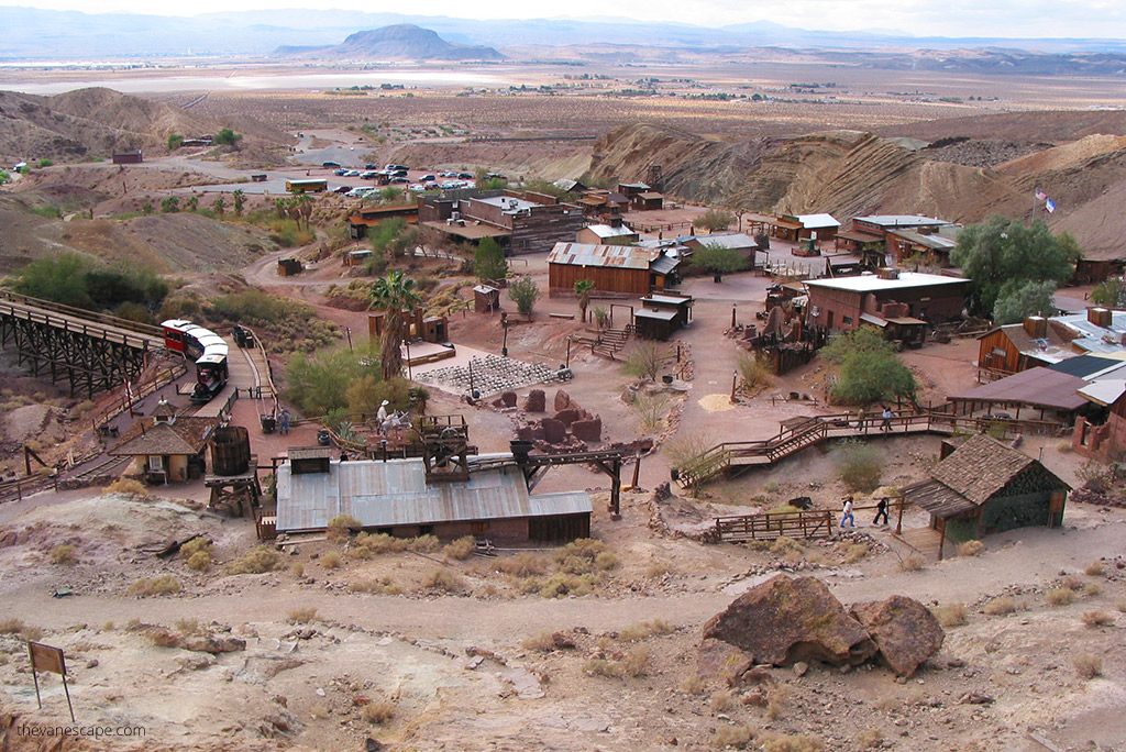 Calico Ghost Town old wooden buildlings