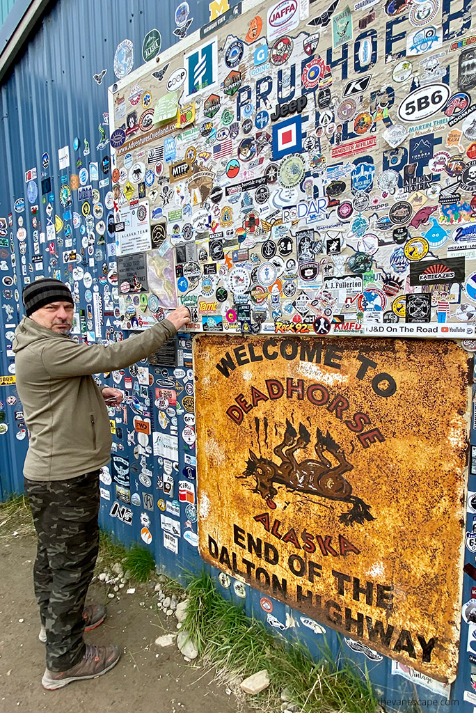 Chris on Dalton Highway in Deadhorse.