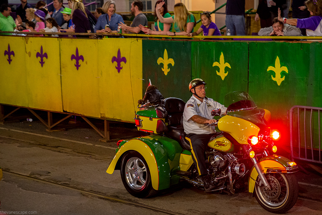 parade marching through the city during the Mardi Gras carnival 