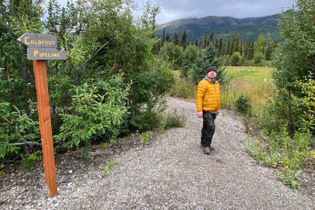 Chris on hiking trails in arctic interagency visitor center