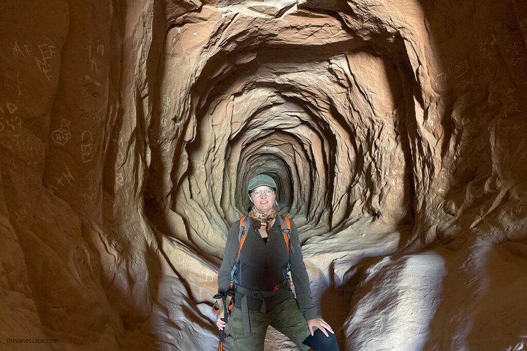 Agnes hike in the Belly of the Dragon in Kanab.