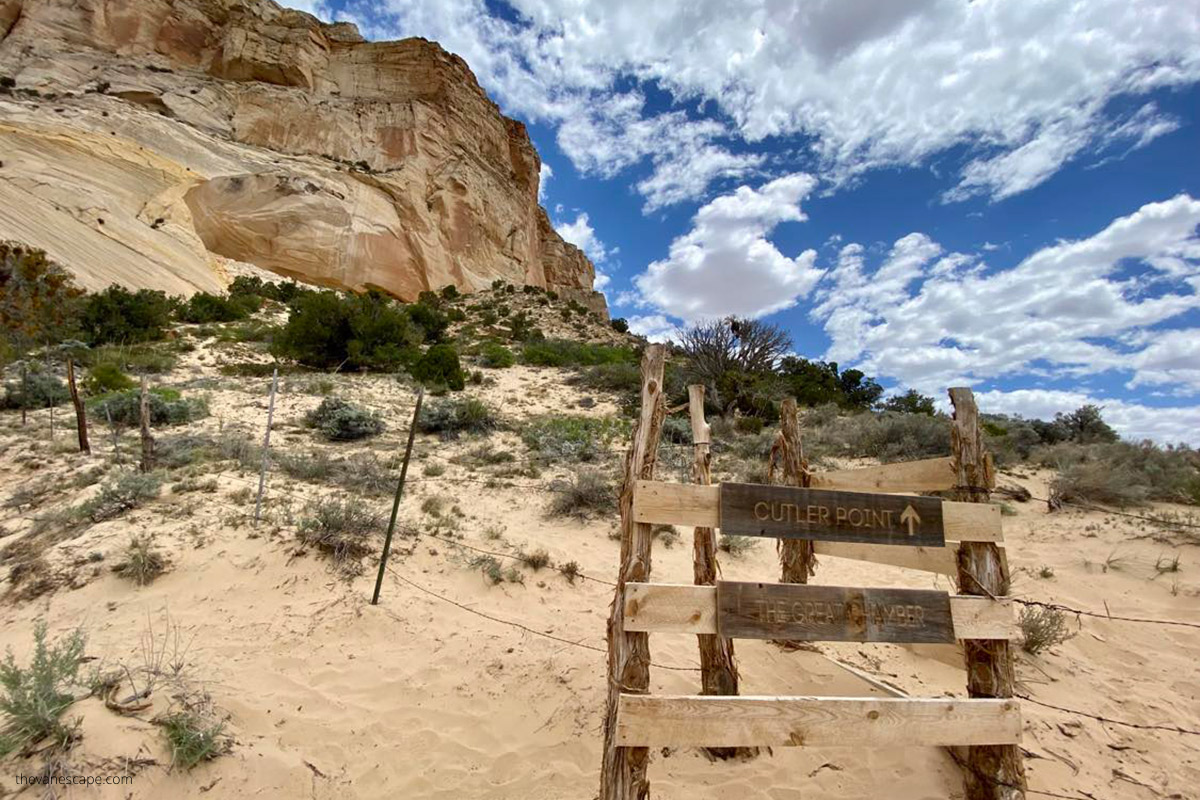 Cutler Point trailhead