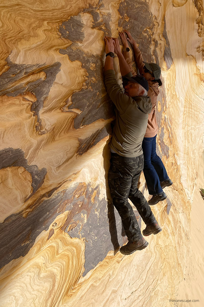 Agnes and Chris in Great Chamber Kanab 