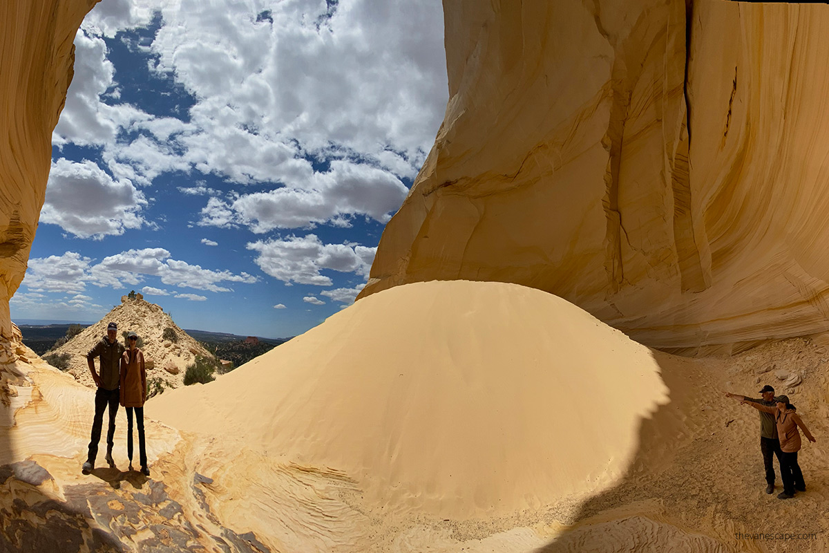 Agnes and Chris in Great Chamber Kanab