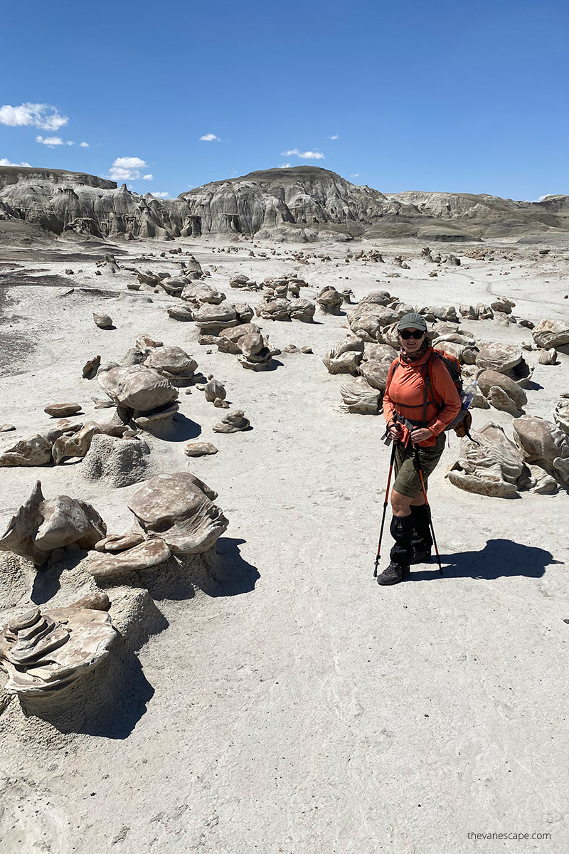 Agnes in Alien Egg Hatchery in Bisti Badlands