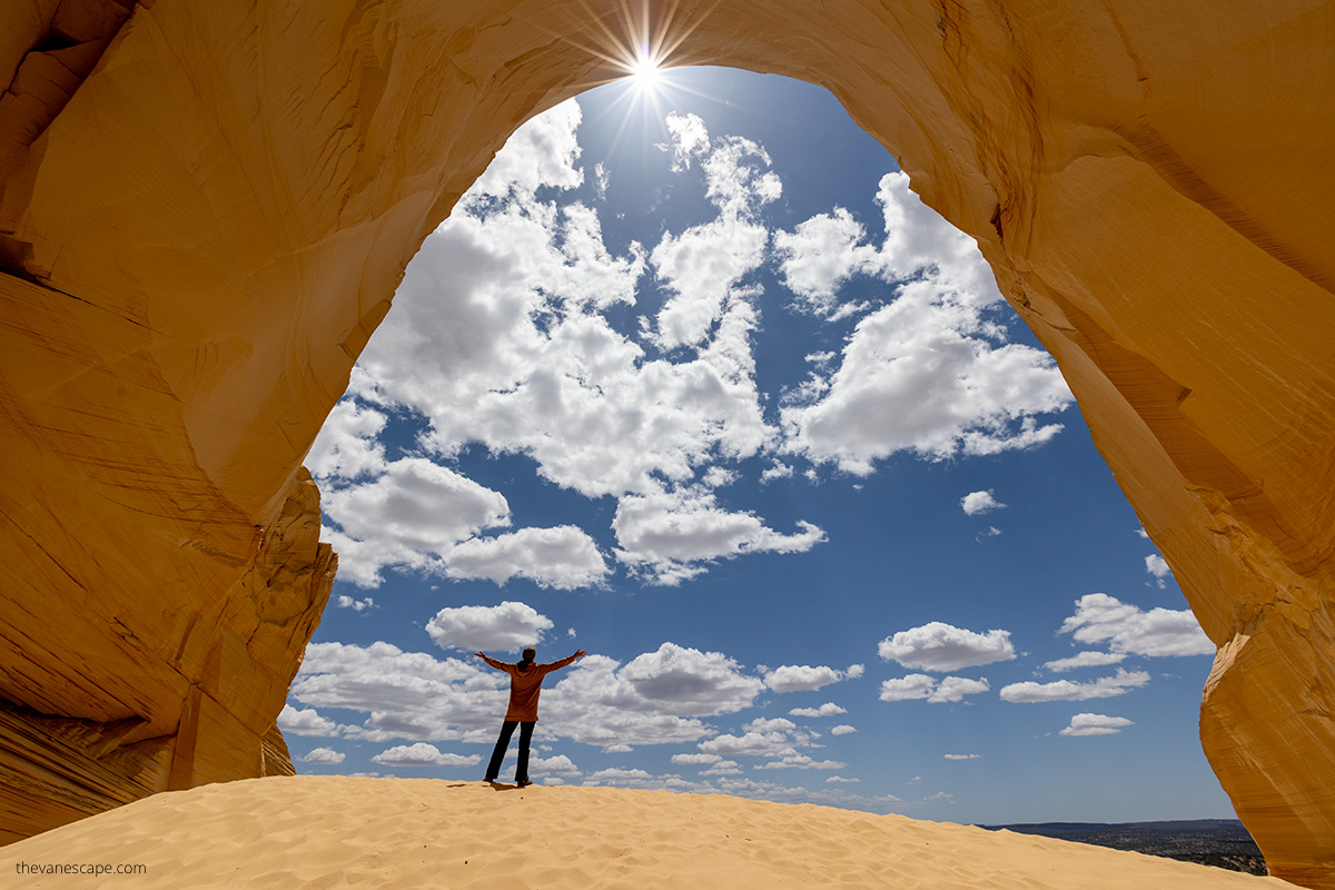 Agnes in Great Chamber aka Cutler Cove in Kanab