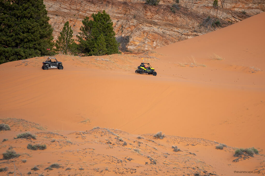 UTV Ride in the Coral Pink Sand Dunes State Park. 