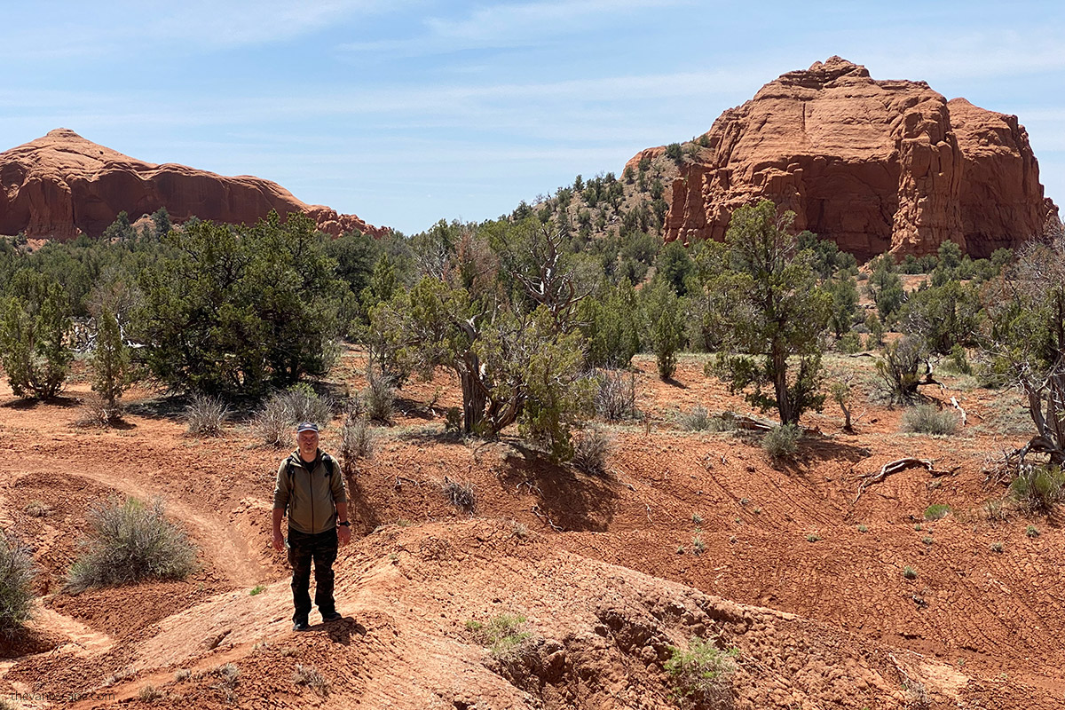 Chris hiking in Kodachrome Basin State Park.