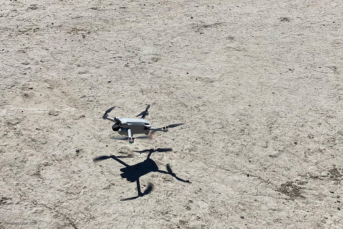 our DJI Mini 3 Pro Drone on New Mexico desert