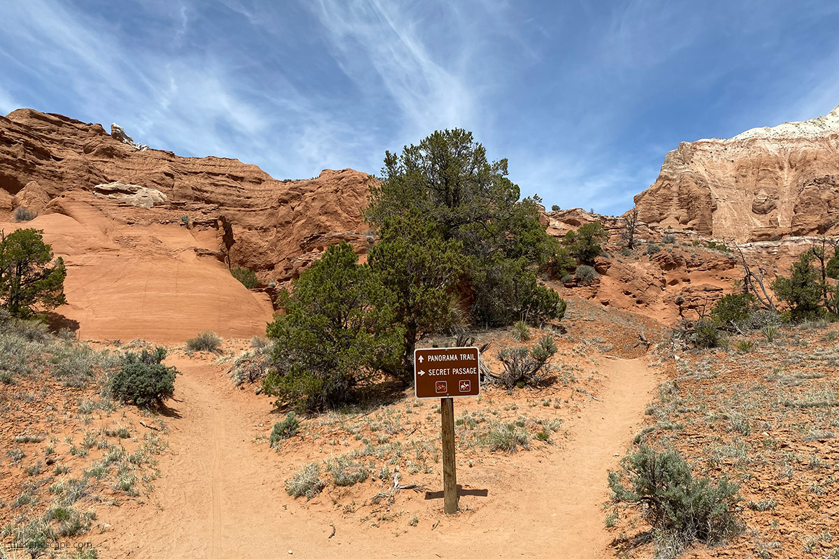 hikes in Kodachrome Basin State Park: Panorama trail and Secret Passage