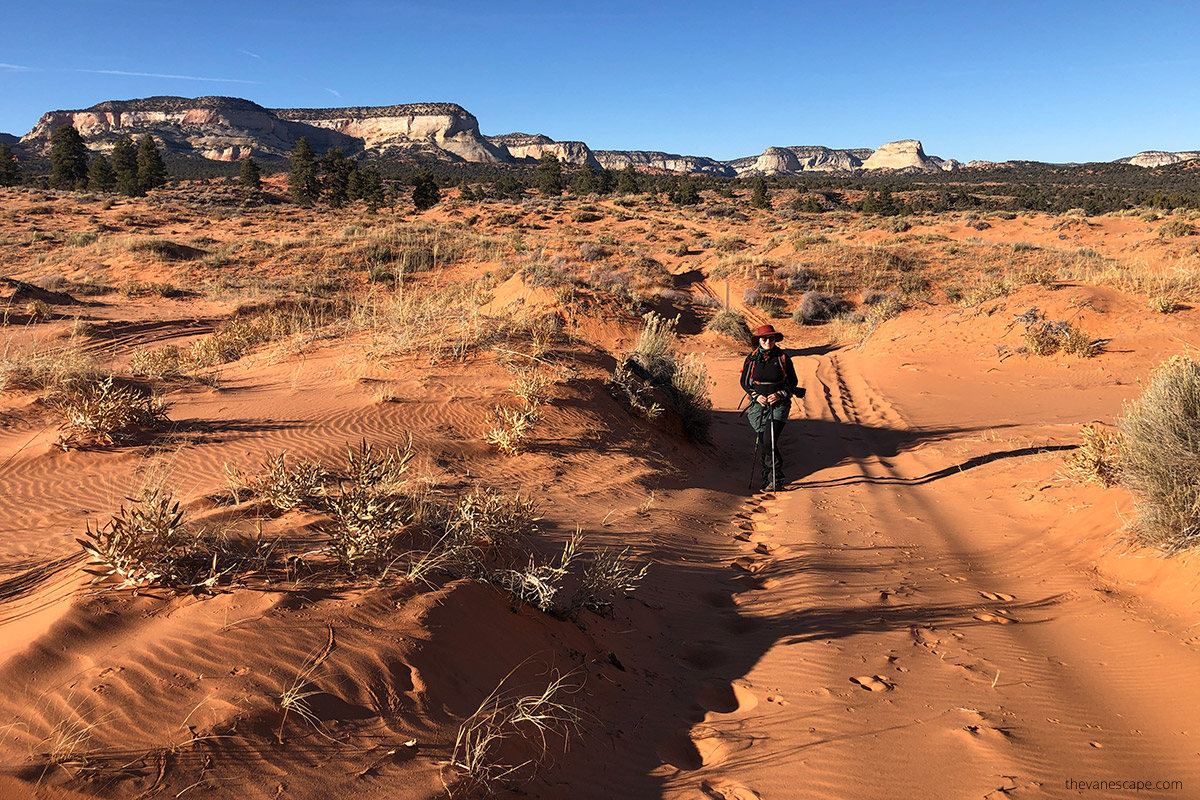 Agnes Stabinska, the author, hikes to Peekaboo Canyon in Kanab