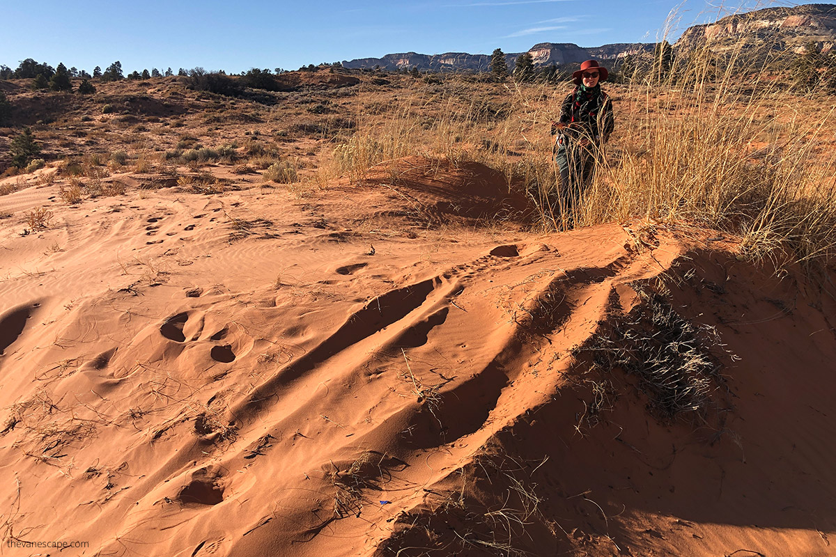 Agnes Stabinska, the author, on a Hike to red Canyon in Kanab